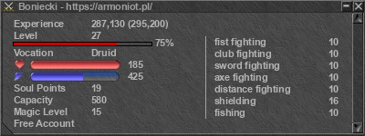 Signature for player Boniecki