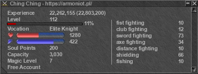 Signature for player Ching Ching