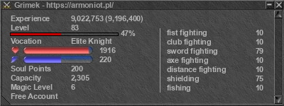 Signature for player Grimek