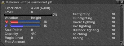 Signature for player Kalionek