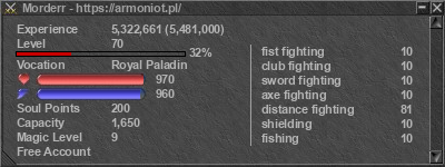 Signature for player Morderr