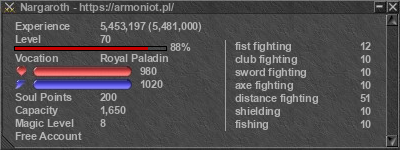 Signature for player Nargaroth