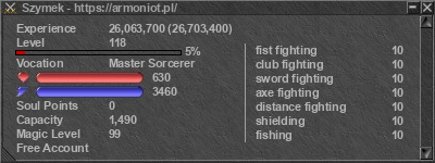 Signature for player Szymek